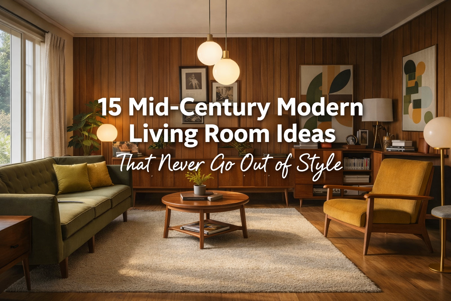 15 Mid Century Modern Living Room Ideas That Never Go Out of Style