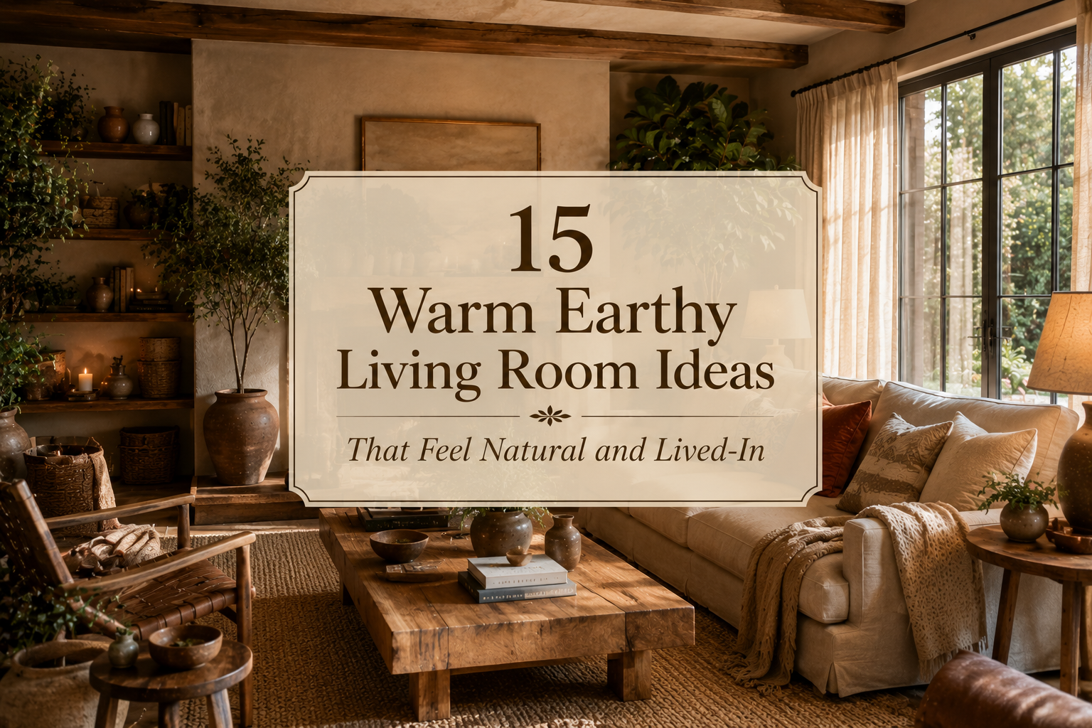 15 Warm Earthy Living Room Ideas That Feel Natural and Lived-In