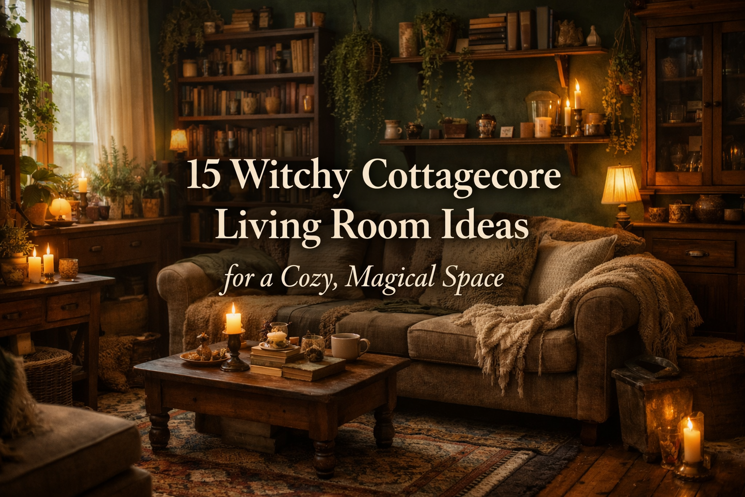 15 Witchy Cottagecore Living Room Ideas for a Cozy, Magical Space