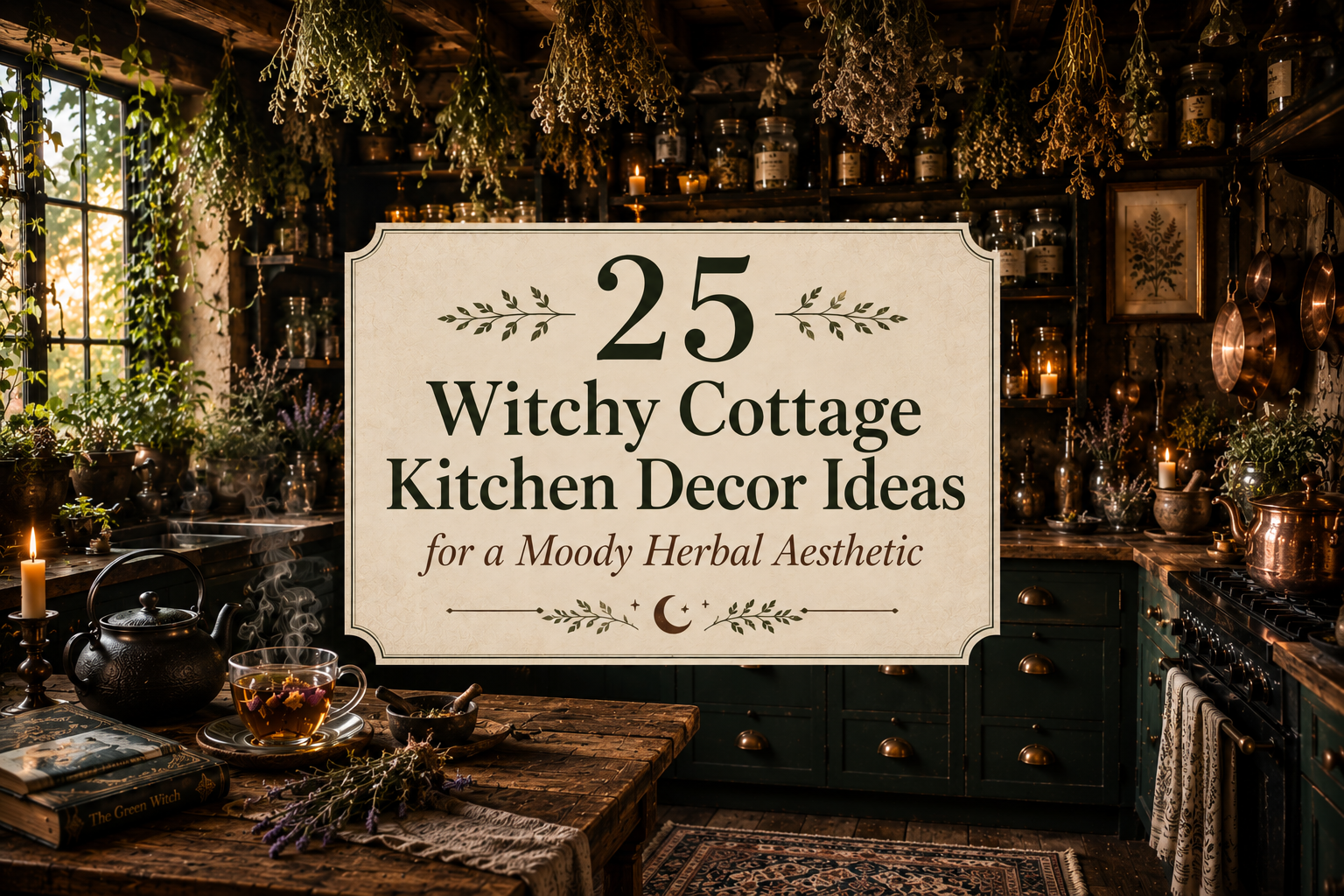 25 Witchy Cottage Kitchen Decor Ideas for a Moody Herbal Aesthetic