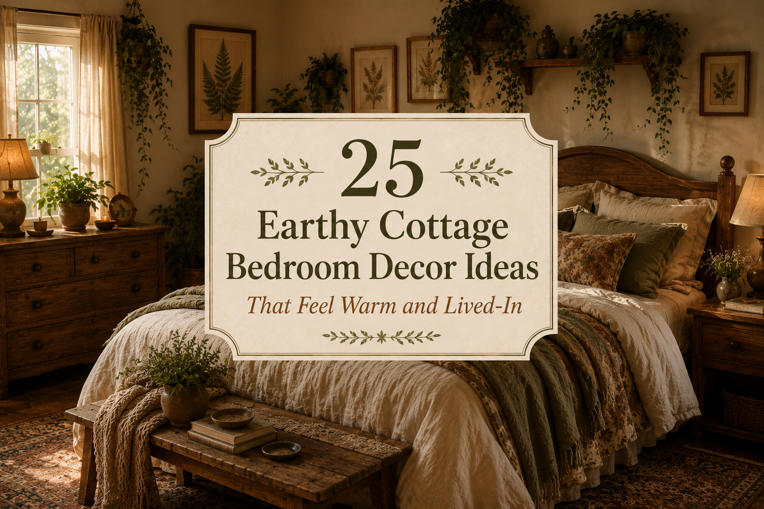25 Earthy Cottage Bedroom Decor Ideas That Feel Warm and Lived-In