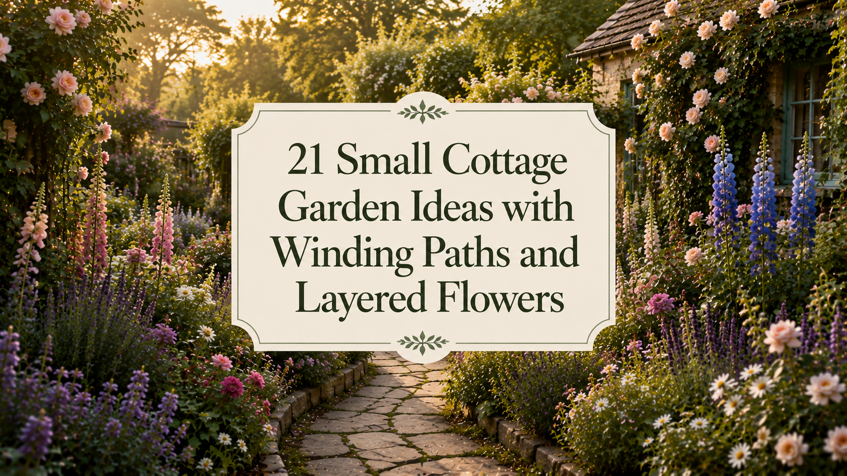 21 Small Cottage Garden Ideas with Winding Paths and Layered Flowers