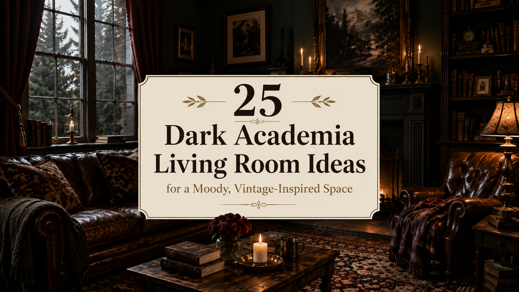 25 Dark Academia Living Room Ideas for a Moody, Vintage-Inspired Space
