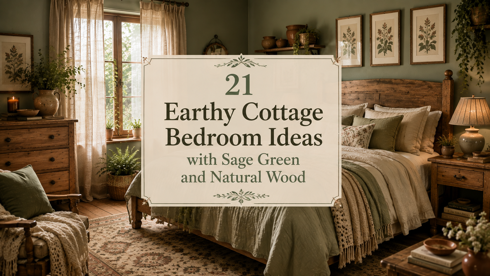 21 Earthy Cottage Bedroom Ideas with Sage Green and Natural Wood